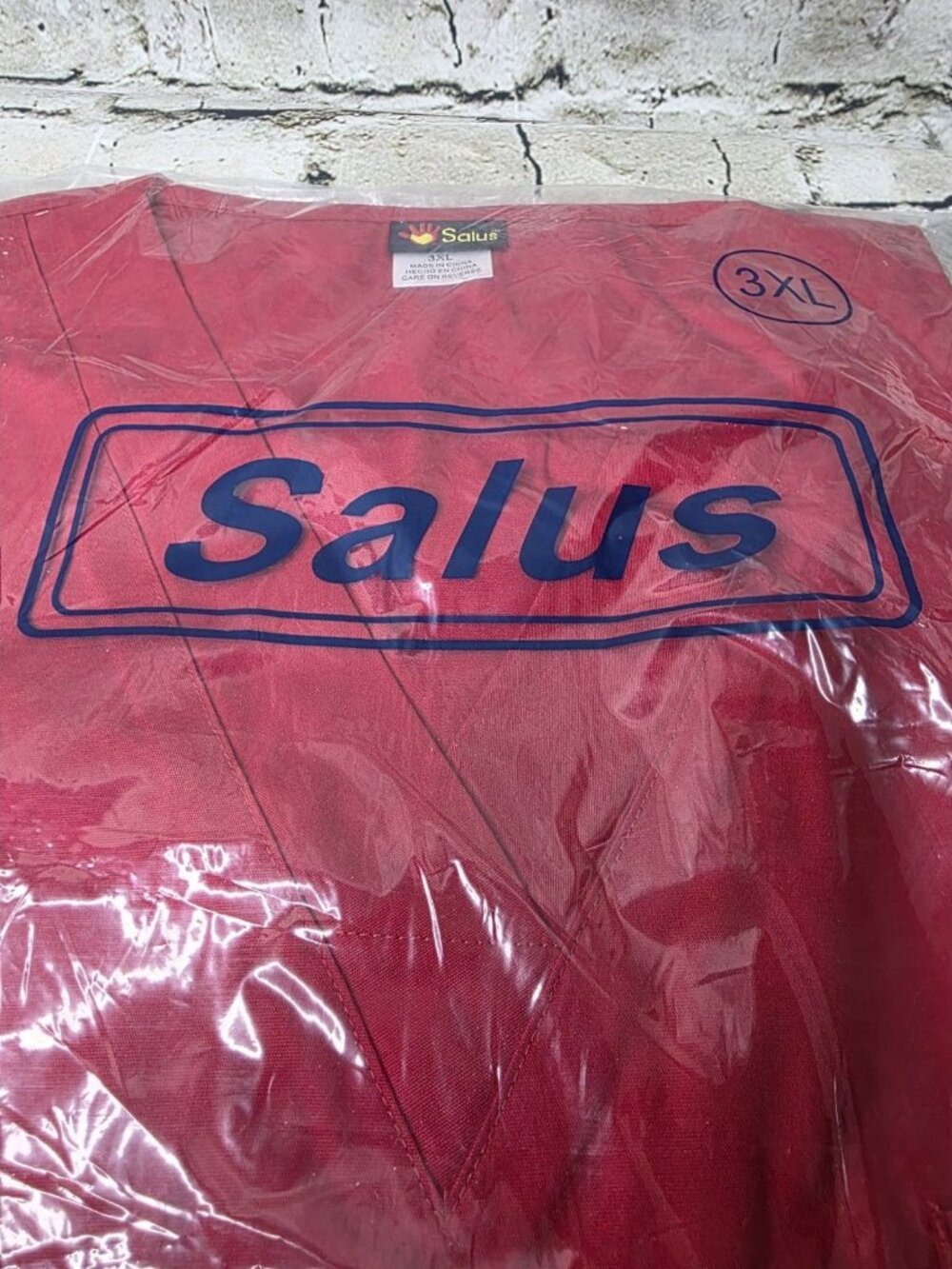 SALUS Red Hospital Pullover Scrub Top Shirt 3XL Chest Pocket NWT